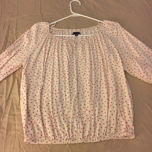 3/4 sleeve polka dot